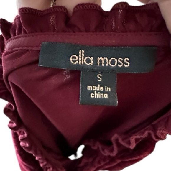 Ella Moss Red Velvet Dress - Picture 6 of 7